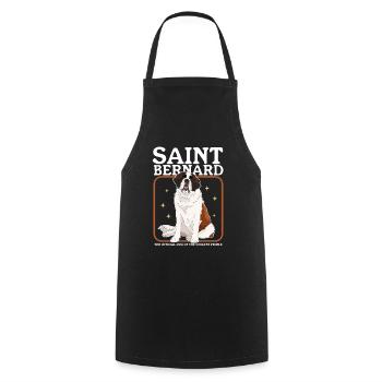 Bernhardiner Hunde St. Bernhardshund Geschenk - Kochschürze - Schwarz - Vorne - AI Model Male 185 dark (185cm)