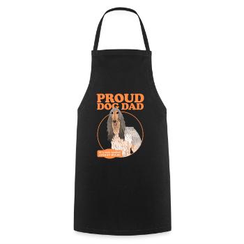 Afghan Greyhound Dad Dog Dad Gift - Cooking Apron - black - Front - AI Model Male 185 dark (185cm)