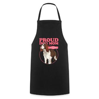 English Springer Spaniel Mom Dog Mom Gift - Cooking Apron - black - Front - AI Model Male 185 dark (185cm)