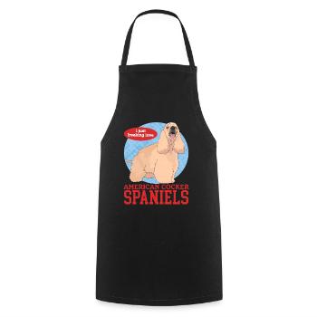 American Cocker Spaniel Owner Gifts - Cooking Apron - black - Front - AI Model Male 185 dark (185cm)