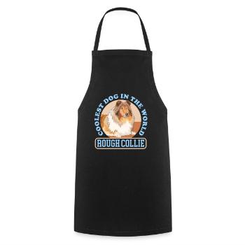 Collie Longhair Collie Rough Collies Gift - Cooking Apron - black - Front - AI Model Male 185 dark (185cm)
