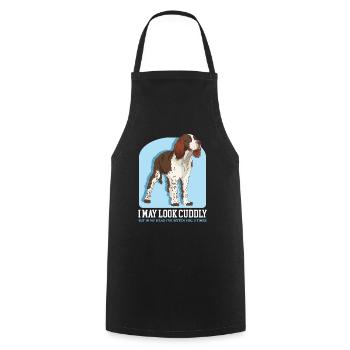 English Springer Spaniel Geschenke - Kochschürze - Schwarz - Vorne - AI Model Male 185 dark (185cm)