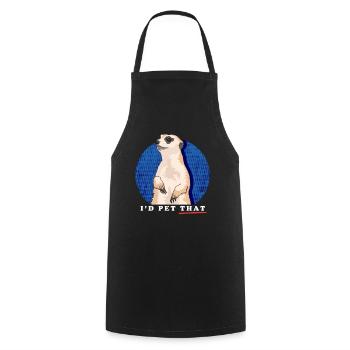 Suricate Drôle Cadeau de Suricate - Tablier de cuisine - noir - Devant - AI Model Male 185 dark (185cm)