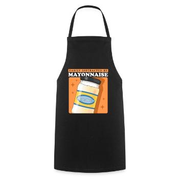 Mayonnaise Mayo Lover Gift - Cooking Apron - black - Front - AI Model Male 185 dark (185cm)