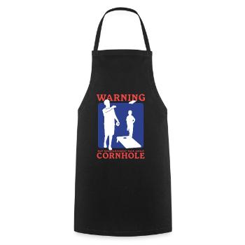 Cornhole Player Sac à grains trou aveugle Cadeau - Tablier de cuisine - noir - Devant - AI Model Male 185 dark (185cm)