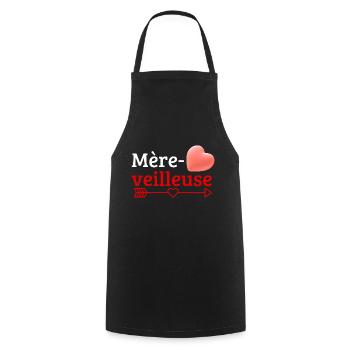 Mère-veilleuse - Tablier de cuisine - noir - Devant - AI Model Male 185 dark (185cm)