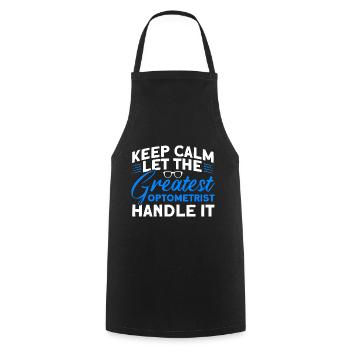 Ophthalmologist Optometry Optician Optician Optician Optician - Cooking Apron - black - Front - AI Model Male 185 dark (185cm)