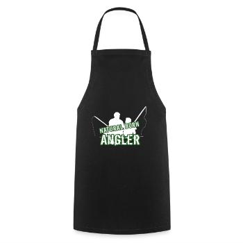 Vater Sohn Junge Angeln Angler - Kochschürze - Schwarz - Vorne - AI Model Male 185 dark (185cm)