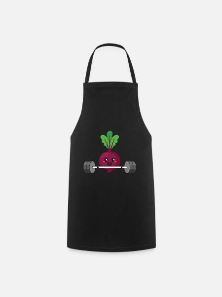 Veganer Veganerin Bodybuilding Rote Bete - Kochschürze - Schwarz
