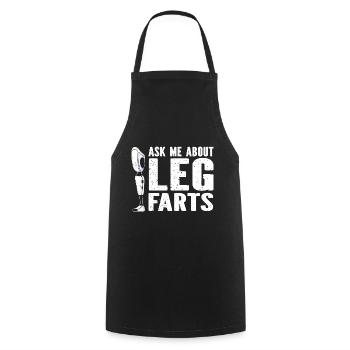 Artificial leg design for leg prostheses - Cooking Apron - black - Front - AI Model Male 185 dark (185cm)