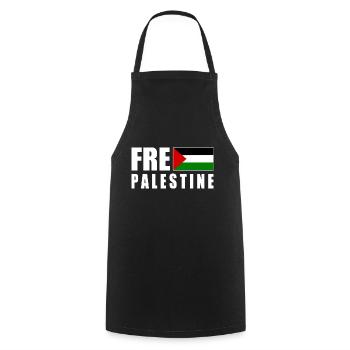 Free palestine - Tablier de cuisine - noir - Devant - AI Model Male 185 dark (185cm)