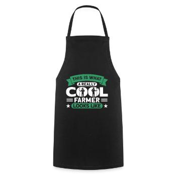Farmer Tractor Tractor Driver Gift - Cooking Apron - black - Front - AI Model Male 185 dark (185cm)