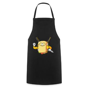 Sandwich Ninja Karate Warrior Japan Geschenk - Kochschürze - Schwarz - Vorne - AI Model Male 185 dark (185cm)