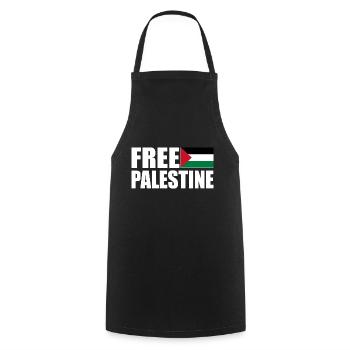 Free palestine - Kochschürze - Schwarz - Vorne - AI Model Male 185 dark (185cm)