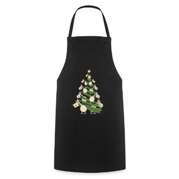 Funny Santa Claus Horses X-Mas Christmas Gift - Cooking Apron - black - Front - AI Model Male 185 dark (185cm)