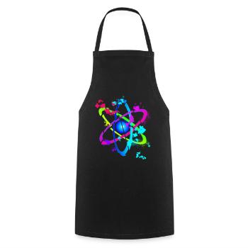Atome perturbé - Tablier de cuisine - noir - Devant - AI Model Male 185 dark (185cm)