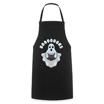 GHOSTS Halloween Book Ghost - Cooking Apron - black - Front - AI Model Male 185 dark (185cm)