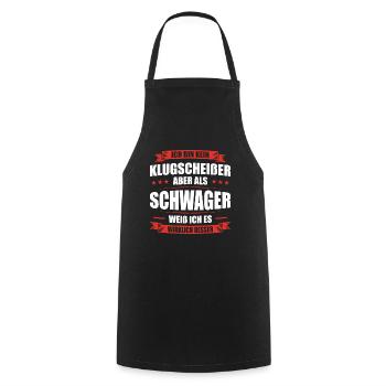 Kein Klugscheißer Schwager weiß ich es besser - Kochschürze - Schwarz - Vorne - AI Model Male 185 dark (185cm)