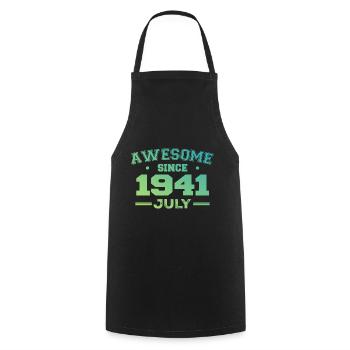 July 1941 Birthday Party July 1941 Retro - Cooking Apron - black - Front - AI Model Male 185 dark (185cm)