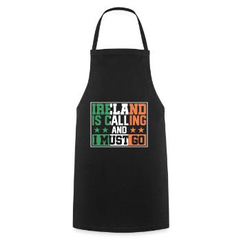 Irish St. Patrick's Day Ireland Gift - Cooking Apron - black - Front - AI Model Male 185 dark (185cm)