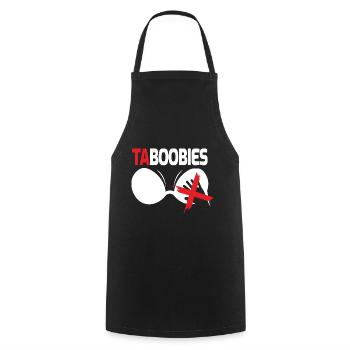 Titten Spruch Busen Tabu Möpse Verbot Taboobies - Kochschürze - Schwarz - Vorne - AI Model Male 185 dark (185cm)
