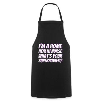 Health Assistance Home Nursing Nurse - Cooking Apron - black - Front - AI Model Male 185 dark (185cm)