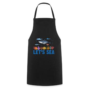Ocean Sea Marine Biologist Marine Biology Biology Biology - Cooking Apron - black - Front - AI Model Male 185 dark (185cm)