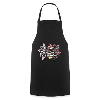 Gardening Gardener Chicken Farmer Chicken Feeder - Cooking Apron - black - Front - AI Model Male 185 dark (185cm)