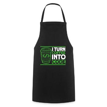 I Turn Coffee Into Code Software-Entwickler - Kochschürze - Schwarz - Vorne - AI Model Male 185 dark (185cm)