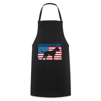American Pit Bull Terrier - Cooking Apron - black - Front - AI Model Male 185 dark (185cm)