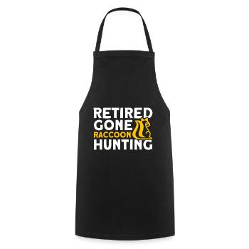 Retro Raccoon Hunting Raccoon Hunter Hunting Vacation - Cooking Apron - black - Front - AI Model Male 185 dark (185cm)