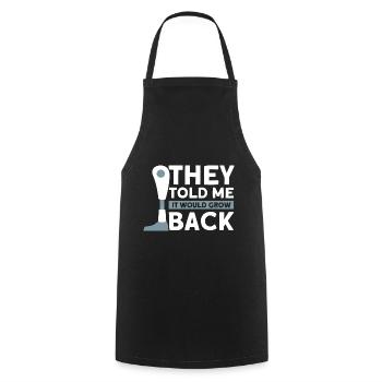 Handicap Amputee Amputation Prosthetic Leg - Cooking Apron - black - Front - AI Model Male 185 dark (185cm)