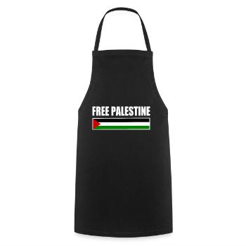 Free palestine - Tablier de cuisine - noir - Devant - AI Model Male 185 dark (185cm)