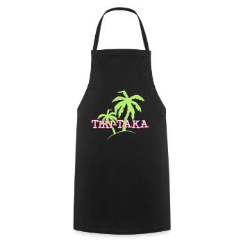 Tiki Taka / Kaua / Hawaii / Palme 3c - Kochschürze - Schwarz - Vorne - AI Model Male 185 dark (185cm)