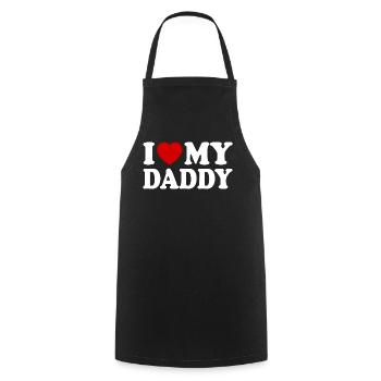 I love my daddy - Cooking Apron - black - Front - AI Model Male 185 dark (185cm)