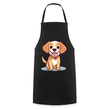 Conception de chien mignon pour les propriétaires de chiens - Tablier de cuisine - noir - Devant - AI Model Male 185 dark (185cm)