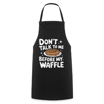 Waffles Breakfast Sweets - Cooking Apron - black - Front - AI Model Male 185 dark (185cm)
