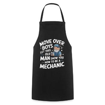 Mechanic Mechanic Workshop - Cooking Apron - black - Front - AI Model Male 185 dark (185cm)