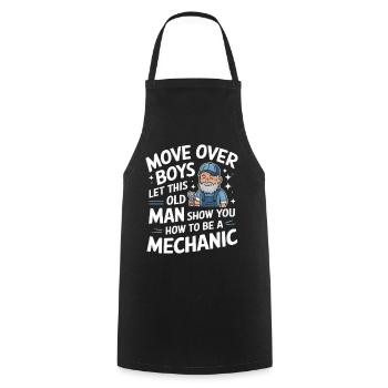 Mechanic Mechanic Workshop - Cooking Apron - black - Front - AI Model Male 185 dark (185cm)