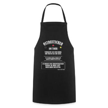 Motiv Ostdeutschland / Geschenke für Ossis - Kochschürze - Schwarz - Vorne - AI Model Male 185 dark (185cm)