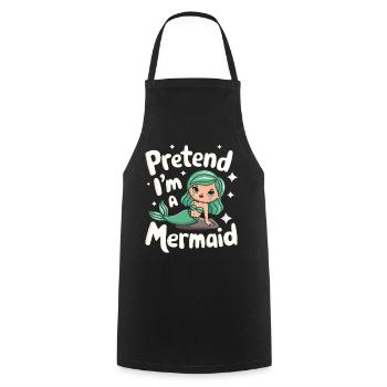 Mermaid Fable Mermaids Fairy Tale - Cooking Apron - black - Front - AI Model Male 185 dark (185cm)