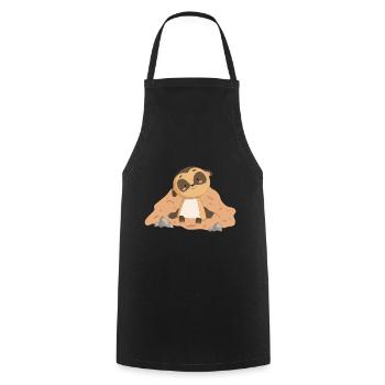Meerkat Mongoose - Cooking Apron - black - Front - AI Model Male 185 dark (185cm)