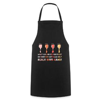 Drôle de manucure Salon de manucure Sprurch - Tablier de cuisine - noir - Devant - AI Model Male 185 dark (185cm)