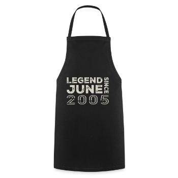 June 2005 Birthday June 2005 June Gift 2005 - Cooking Apron - black - Front - AI Model Male 185 dark (185cm)