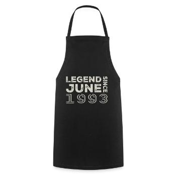 June 1993 Birthday June 1993 June Gift 1993 - Cooking Apron - black - Front - AI Model Male 185 dark (185cm)