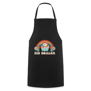 Iceman Ice Cream Vendor Ice Cream Dealer - Cooking Apron - black - Front - AI Model Male 185 dark (185cm)