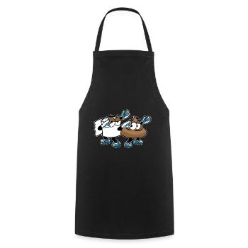 DABBING POOP KACKE KLOPAPIER - Kochschürze - Schwarz - Vorne - AI Model Male 185 dark (185cm)