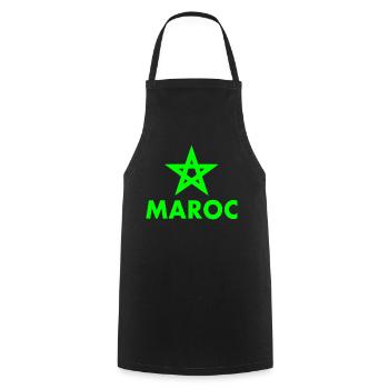Maroc - Tablier de cuisine - noir - Devant - AI Model Male 185 dark (185cm)