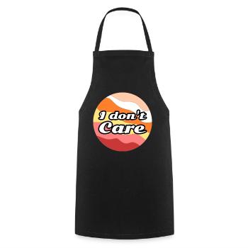 I don't care - Cooking Apron - black - Front - AI Model Male 185 dark (185cm)