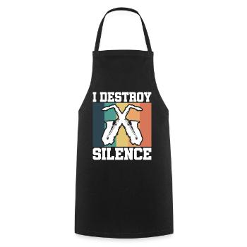 Jazz Saxophone funny - Cooking Apron - black - Front - AI Model Male 185 dark (185cm)